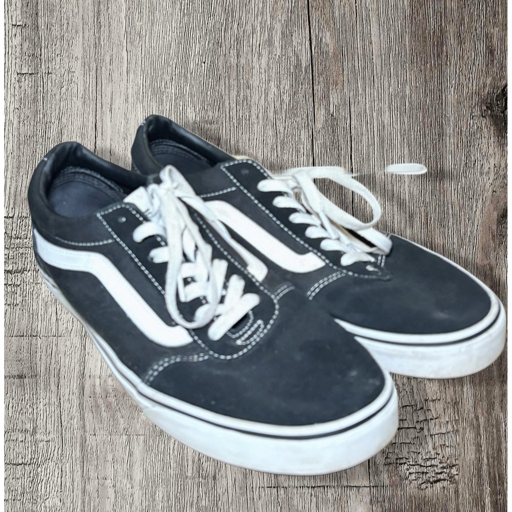 vans old skool black and white women size 11